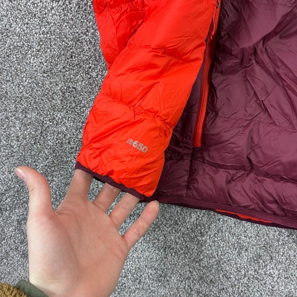 Eddie Bauer Puffer Jacket Women XL Tall Stratuslite Goose Down EB650 Snap T Mock - Picture 2 of 5